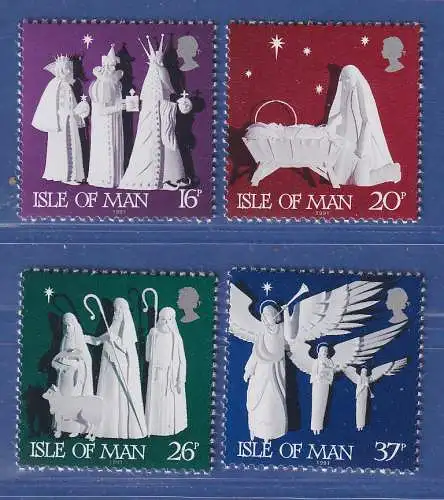 Isle of Man 1991 Weihnachten Mi.-Nr. 484-87 Satz kpl.**/MNH