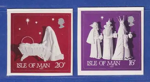 Isle of Man 1991 Weihnachten Mi.-Nr. 488-89 selbstklebend **/MNH