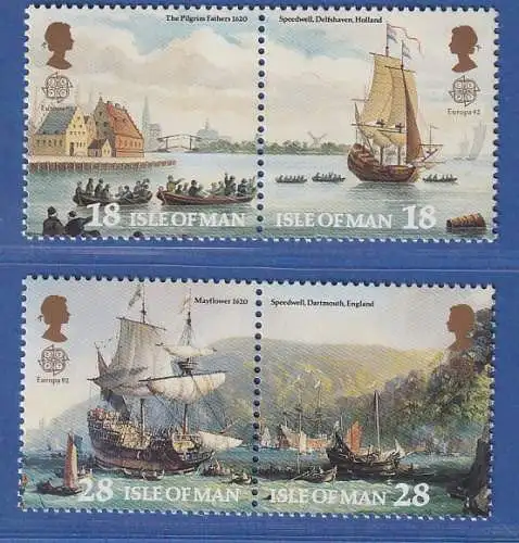 Isle of Man 1992 Europa: Entdeckung von Amerika Mi.-Nr. 503-06 Satz kpl.**/MNH