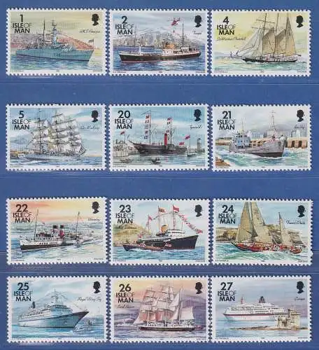 Isle of Man 1993 Freimarken Schiffe Mi.-Nr. 530-41 Satz kpl. **/MNH