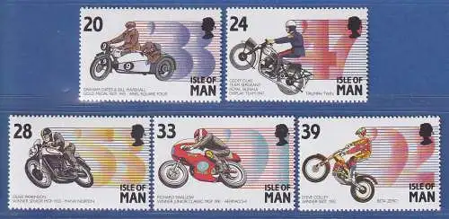 Isle of Man 1993 Motorradsport Mi.-Nr. 550-54 Satz kpl. **/MNH