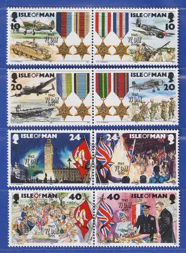 Isle of Man 1995 Beendigung des Zweiten Weltkrieges Mi.-Nr. 629-36 **/MNH