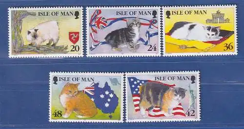 Isle of Man 1996 Manxkatzen Mi.-Nr. 668-72 Satz kpl. **/MNH