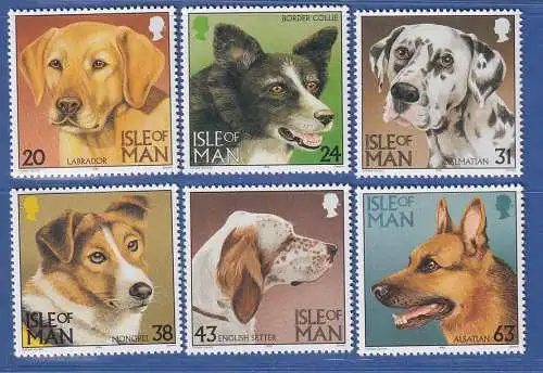 Isle of Man 1996 Hunde Mi.-Nr. 688-93 Satz kpl. **/MNH