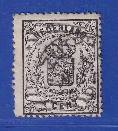 Niederlande 1869 Wappen 1 Cent Mi.-Nr. 14 A gestempelt