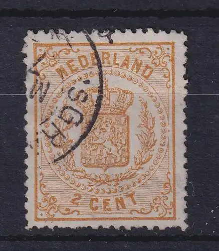 Niederlande 1869 Wappen 2 Cent Mi.-Nr. 17 A gestempelt