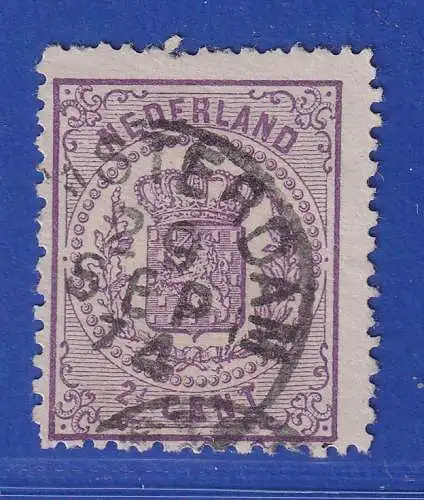 Niederlande 1870 Wappen 2 1/2 Cent Mi.-Nr. 18 B gestempelt