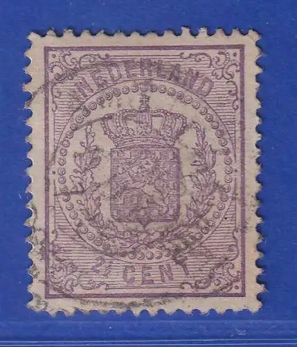 Niederlande 1870 Wappen 2 1/2 Cent  Mi.-Nr. 18 B  gestempelt