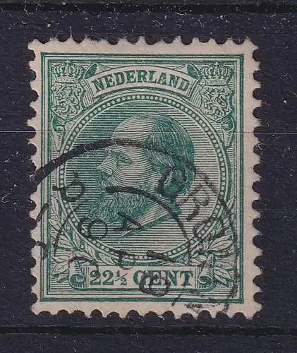 Niederlande 1888 König Willem III. 22 1/2 Cent Mi.-Nr. 25 D gestempelt