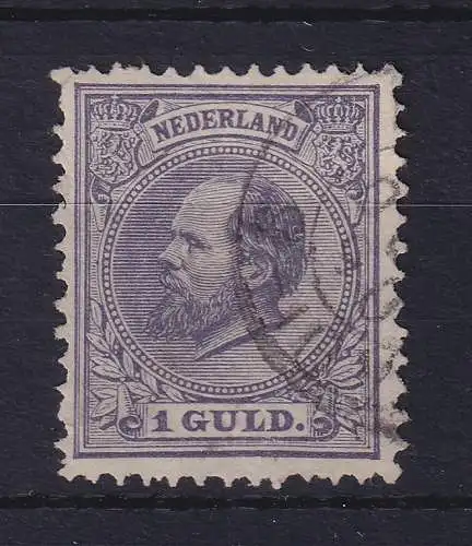 Niederlande 1888 König Willem III. 1 Gulden Mi.-Nr. 28 D gestempelt