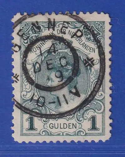 Niederlande 1898 Wilhelmina 1 Gulden SELTENE Type I  Mi.-Nr. 63 I B  O GENNEP