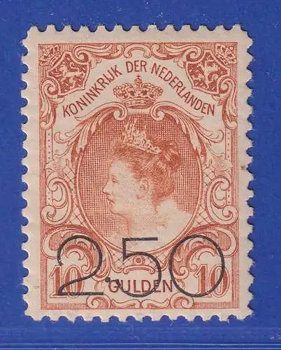 Niederlande 1920 Wertaufdruck 2.50 Gulden Mi.-Nr. 99 ungebraucht *