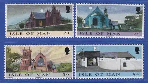 Isle of Man 1999 Weihnachten Kirchen Mi.-Nr. 831-34 Satz kpl. **/MNH