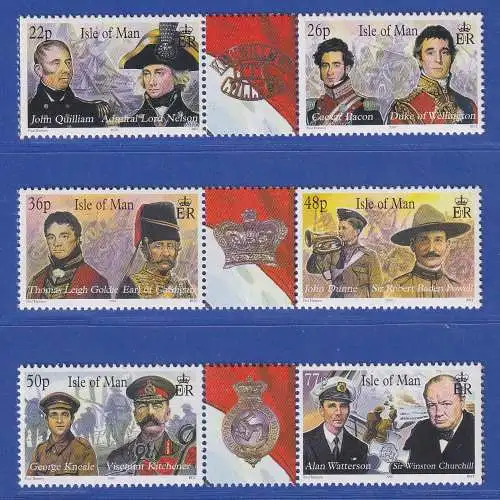 Isle of Man 2000 Kriegsereignisse Mi.-Nr. 864-69 Satz kpl. **/MNH