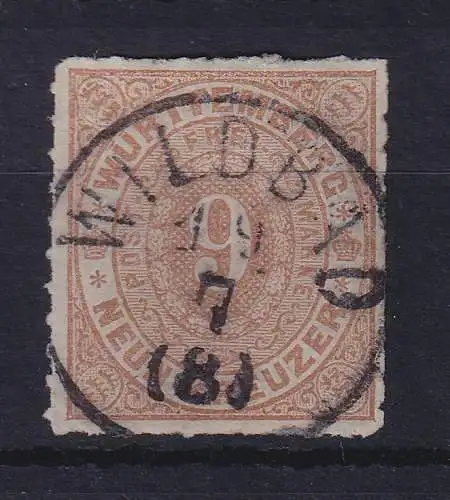 Württemberg 1873 Ziffer 9 Kreuzer Mi.-Nr. 40a zentrisch O WILDBAD