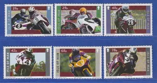 Isle of Man 2005 Rennen auf Yamaha Motorrädern Mi-Nr. 1211-16 Satz kpl. **/MNH