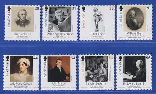 Isle of Man 2006 National Portrait Gallery London Mi-Nr. 1313-20 Satz kpl.**/MNH
