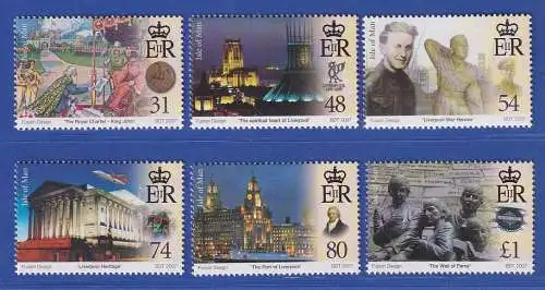 Isle of Man 2007 Königliche Charta von Liverpool Mi-Nr. 1375-80 Satz kpl. **/MNH
