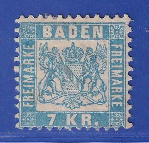 Baden 1871 Wappen 7 Kreuzer Mi.-Nr. 25 b ungebraucht * 
