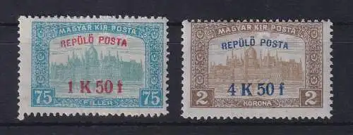 Ungarn 1918 Flugpostmarken Mi.-Nr. 210-211 ungebraucht *