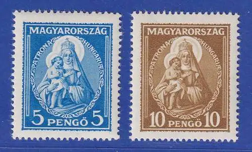 Ungarn 1932 Patrona Bavariae 5 und 10 Pengö Mi.-Nr. 486 und 487 postfrisch **