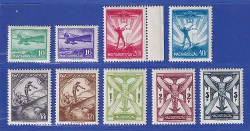 Ungarn 1933 Flugpostmarken Mi.-Nr. 502-510 ungebraucht *