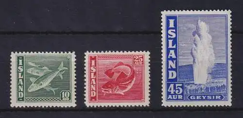 Island 1940 Landestypische Motive Mi.-Nr. 215-217 postfrisch **