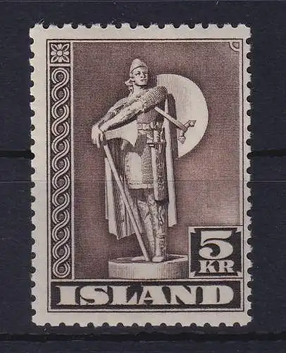 Island 1947 Thorfinn Karlsefni 5 Kr. Mi.-Nr. 230E  postfrisch **