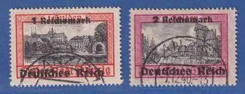 Dt. Reich 1939 Danzig-Eingliederung Höchstwerte Mi.-Nr. 728-29 gest. gpr. BPP  