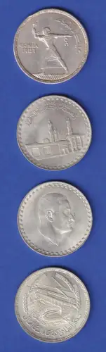 Ägypten schönes Lot 4 Silbermünzen 