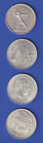 Ägypten schönes Lot 4 Silbermünzen 
