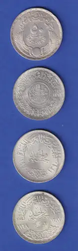 Ägypten schönes Lot 4 Silbermünzen 