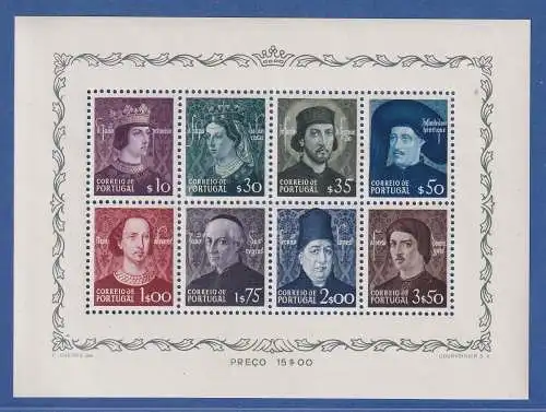 Portugal Blockausgabe 1949 Mi.-Nr. Block 14 **  Die Dynastie Avis 