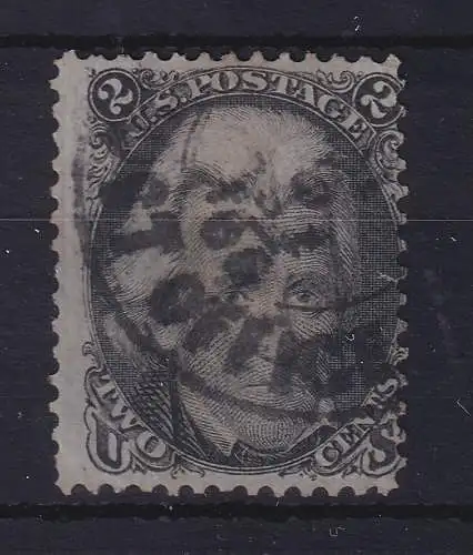 USA 1861 Andrew Jackson 2 Cents Mi.-Nr. 17 ohne Waffeleinpressung  gestempelt