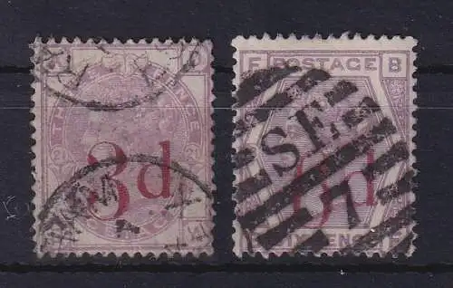 Großbritannien 1883 Queen Victoria Mi.-Nr. 70-71 gestempelt