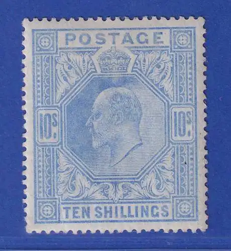 Großbritannien 1902 König Edward VII. 10 Sh Mi.-Nr. 117A ungebraucht *