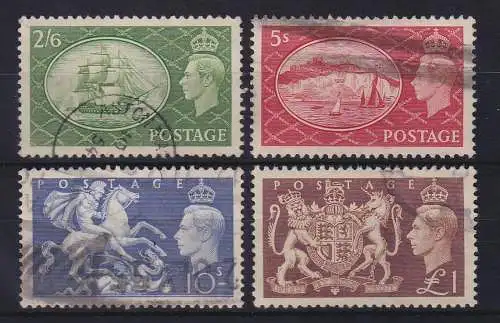 Großbritannien 1951 König George VI. Mi.-Nr. 251-254 gestempelt