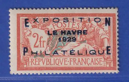 Frankreich 1929 Philatelistische Ausstellung Le Havre Mi.-Nr. 239 ungebraucht *