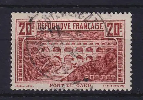 Frankreich 1929 Bauwerke Pont du Gard Mi.-Nr. 242A gestempelt