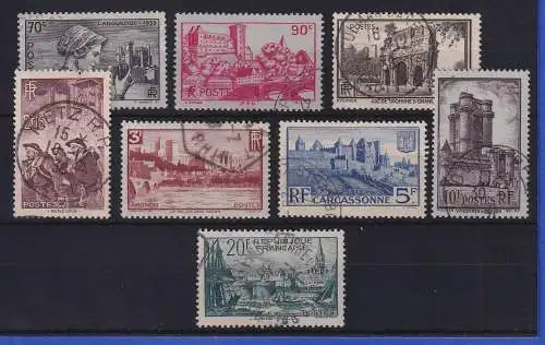 Frankreich 1938 Freimarken Landesmotive Mi.-Nr. 408-415 gestempelt