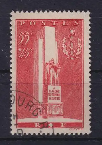 Frankreich 1938 Denkmal für den Sanitätsdienst Mi.-Nr. 426 gestempelt