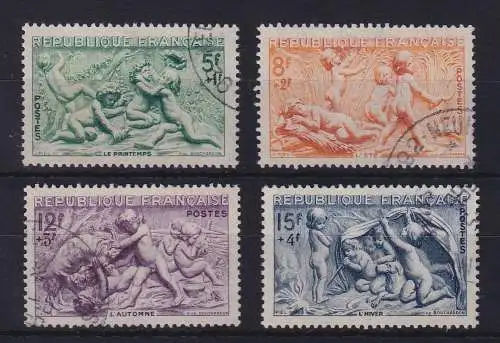 Frankreich 1949 Die vier Jahreszeiten Mi.-Nr. 877-880 gestempelt