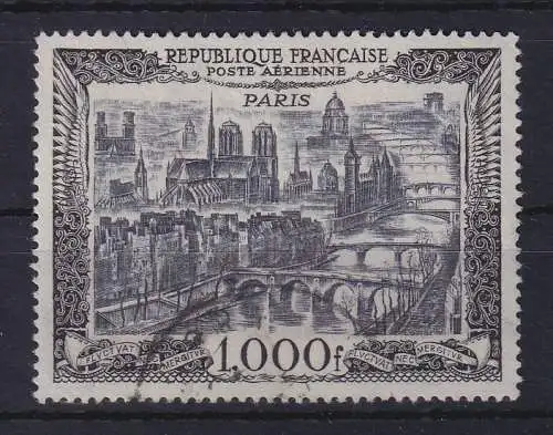 Frankreich 1949 Flugpostmarke Stadtansicht Paris Mi.-Nr. 865 gestempelt