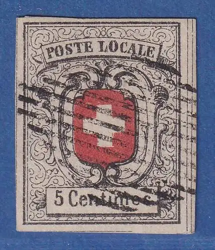 Schweiz Freimarke 5 C sog. Neuenburg Mi.-Nr. 3a gestempelt, Atttest Rellstab