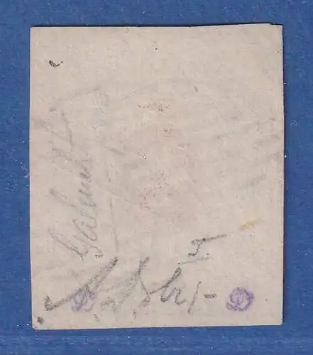 Schweiz Freimarke 5 C sog. Neuenburg Mi.-Nr. 3a gestempelt, Atttest Rellstab