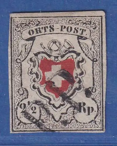 Schweiz 1850 Orts-Post 2 1/2 Rappen Mi.-Nr. 5 IIa gestempelt 