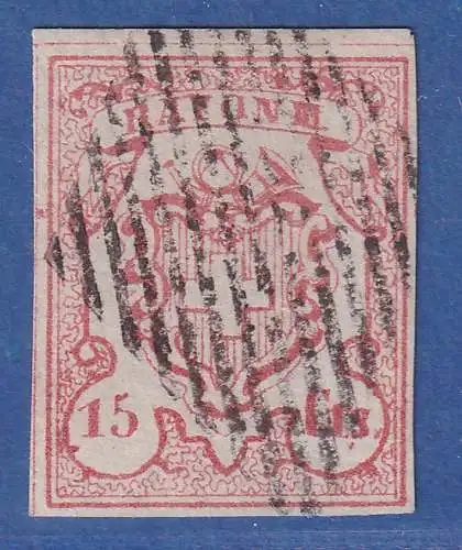 Schweiz 1852 RAYON III 15Cts.. Mi.-Nr. 11 gestempelt mit Raute