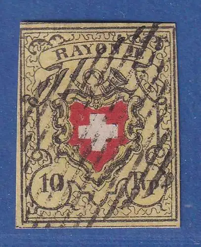 Schweiz 1851 RAYON II  10 Rp.  Mi.-Nr. 8 II gestempelt mit Raute