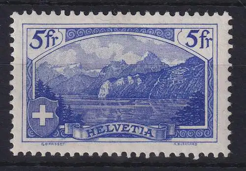 Schweiz 1914 Freimarke 5Fr. Gebirgslandschaft Mi.-Nr. 122 ungebraucht *