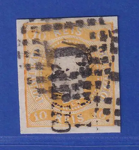 Portugal 1866 König Luis I. 10 Reis Mi.-Nr. 18 gestempelt